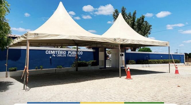 Cemitério Municipal monta estrutura especial para atender visitantes em Viçosa