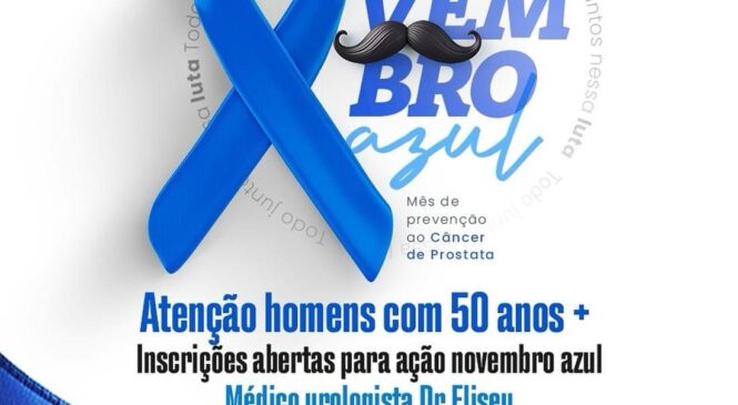Prefeitura Municipal de Pilões anuncia programação alusiva ao Novembro Azul