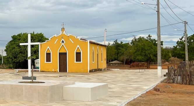 Tem Praça finalizada na comunidade de Sanharão em Água Nova