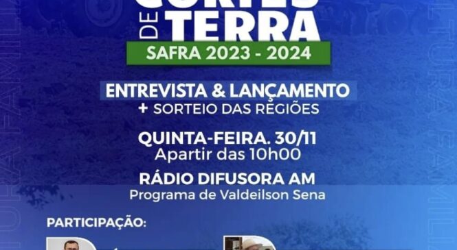 Prefeito Célio de Elizeu fala sobre programa de corte de terra safra 2023/2024