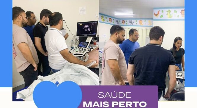 Profissionais da saúde de Portalegre participaram de treinamento para a utilização da máquina de ultrassonografia