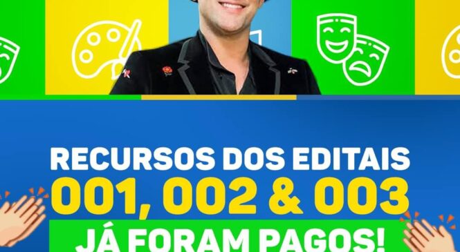 Recursos da Lei Paulo Gustavo já estão nas contas dos artistas de Viçosa