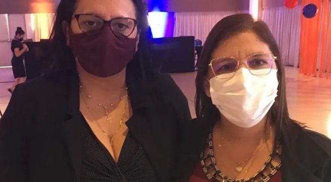 Prefeita Janda Jácome e a secretária de Educação Gorete Torre participaram de evento em Natal
