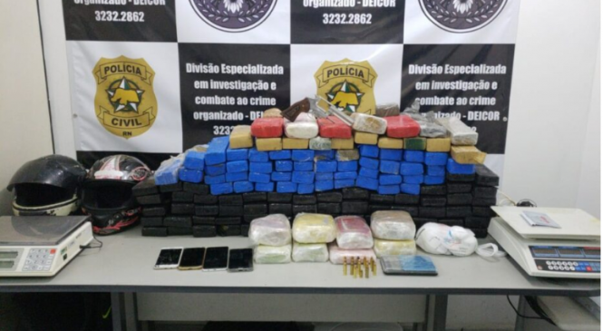 Polícia Civil do RN prende 9 e apreende drogas avaliadas em R$ 1,3 milhão; chefe de facção e membro do novo cangaço é um dos detidos
