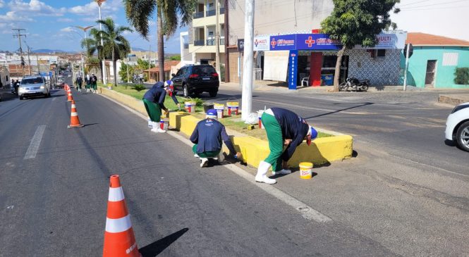 SEINFRA entrega fardamento para presidiários que estão realizando a limpeza da cidade