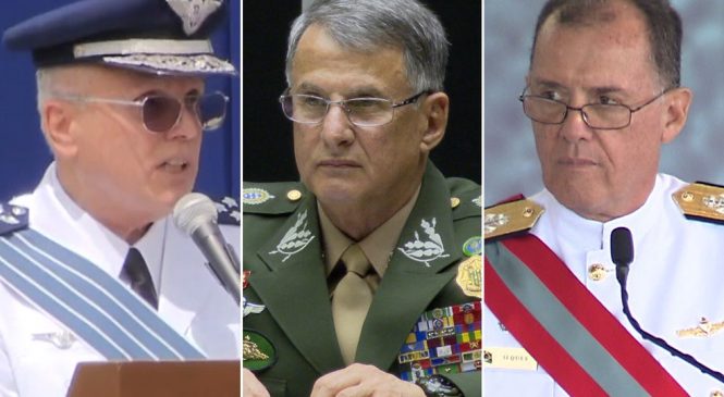 Ministério da Defesa anuncia saída dos comandantes das três Forças Armadas