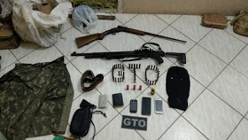 ALEXANDRIA: GTO COM COLABORAÇÃO DE DIVERSOS POLICIAIS, CONDUZEM TRÊS PESSOAS COM VASTO MATERIAL PARA EXPLODIR CAIXAS E ARMAS PARA 8ª DELEGACIA REGIONAL