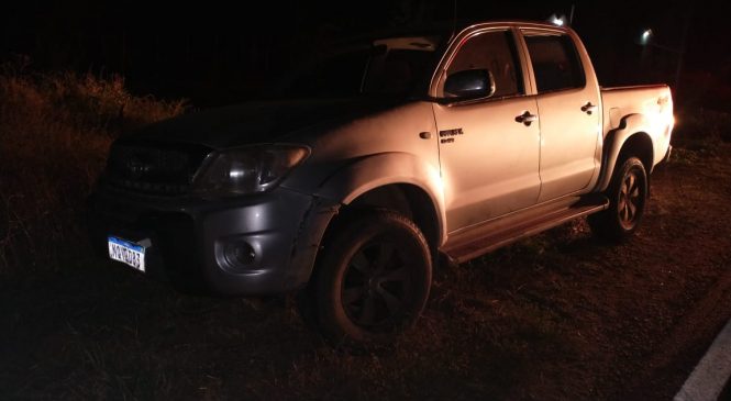 Após perseguição, Polícia Militar recupera em Major Sales caminhonete hilux roubada em Mossoró