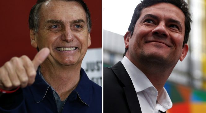 Bolsonaro promete vaga do STF a Sergio Moro