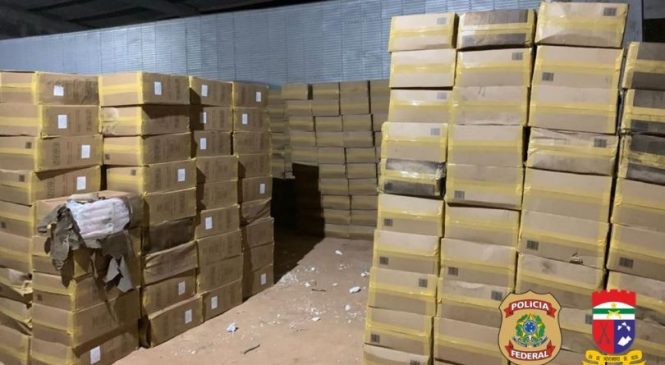 PF e PM fazem apreensão de 900 caixas de cigarros contrabandeados em Mossoró