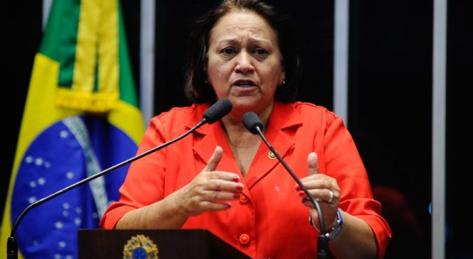Fátima Bezerra condena violência em manifestação na Esplanada dos Ministérios