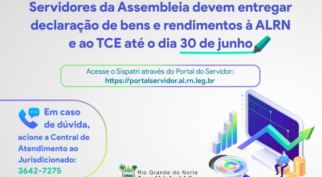 Servidores devem entregar declaração de bens e rendimentos também ao TCE até 30 de junho