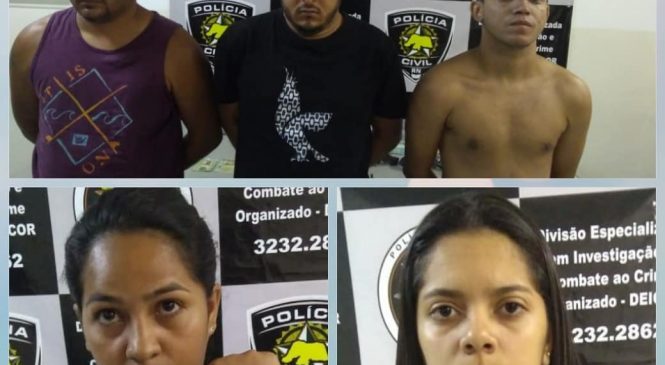 Polícia Civil prende cinco integrantes de facção criminosa envolvida com homicídios e tráfico de drogas no RN