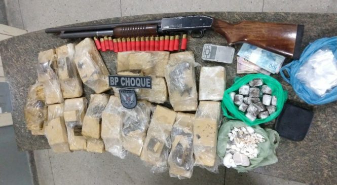 BPChoque apreende mais de 20 quilos de drogas na Grande Natal; mulher é presa