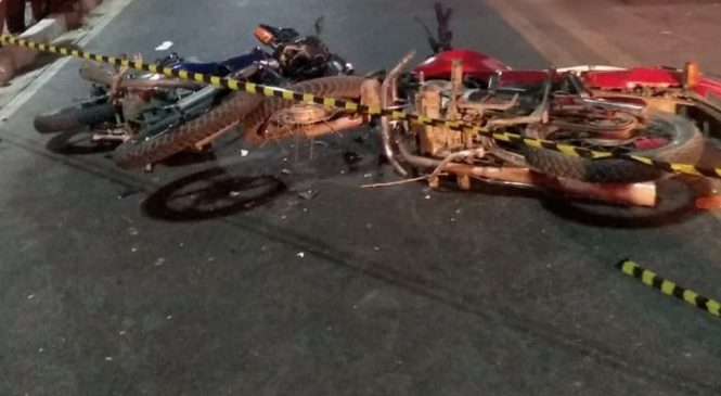 Motos batem de frente e passageiro morre após ser arremessado e atropelado por caminhão no RN